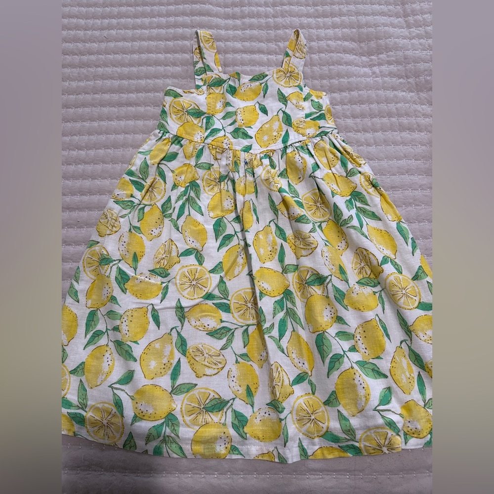 GAP KIDS LINEN LEMON GIRLS DRESS SIZE 5T - Picture 4 of 7